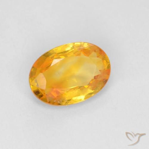 9,17 ctw natürlicher Mittelgold Saphir, Oval, VS
