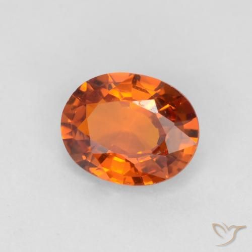 9,17 ctw natürlicher tieforange Saphir, Oval, VVS-VS
