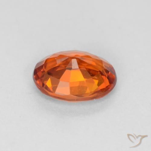 9,17 ctw natürlicher tieforange Saphir, Oval, VVS-VS