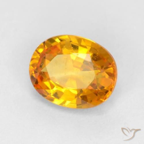 9,17 ctw natürlicher Tiefes Orange-Gold Saphir, Oval, VVS-VS