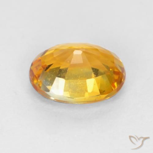 9,17 ctw natürlicher Tiefes Orange-Gold Saphir, Oval, VVS-VS