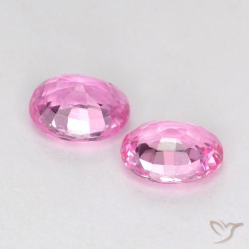 0.88 ct natürliche Mittelrosa Saphir-Edelsteine, Oval, VS-SI