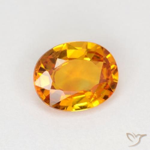 9,17 ctw natürlicher Mittelorange Saphir, Oval, VVS-VS