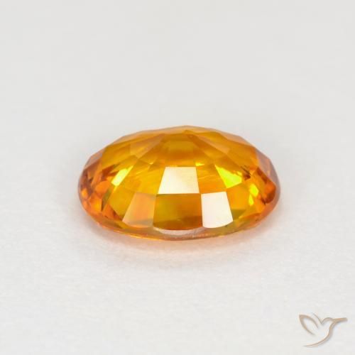 9,17 ctw natürlicher Mittelorange Saphir, Oval, VVS-VS