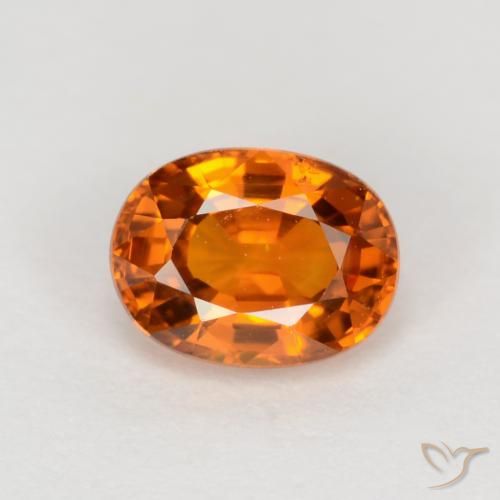 0.72ct Natürlicher Mitteldunkles Orange Saphir, Oval, VVS-VS