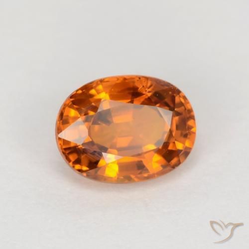 9,17 ctw natürlicher Mitteldunkles Orange Saphir, Oval, VVS-VS