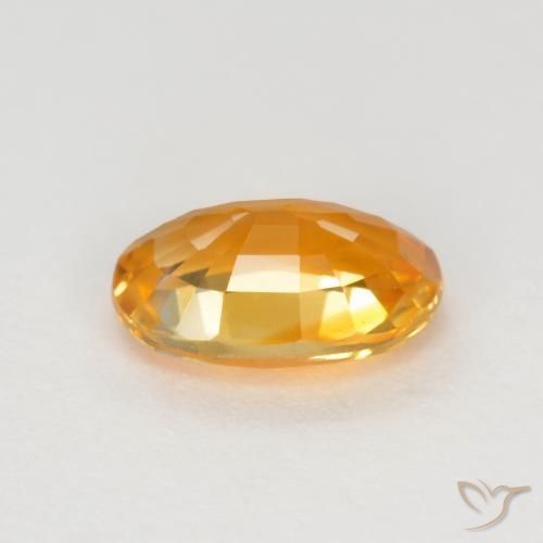 9,17 ctw natürlicher Tiefes Orange-Gold Saphir, Oval, VVS-VS