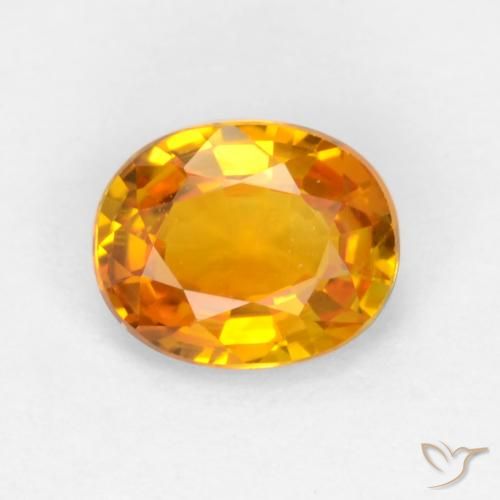 0.53ct Natürlicher Golden Saphir, Oval, VS