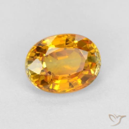 9,17 ctw natürlicher Dunkelorange-Gold Saphir, Oval, VS