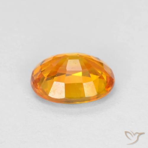 9,17 ctw natürlicher Dunkelorange-Gold Saphir, Oval, VVS-VS