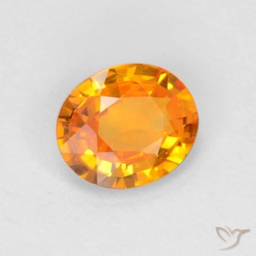 9,17 ctw natürlicher Dunkelorange Saphir, Oval, VVS-VS