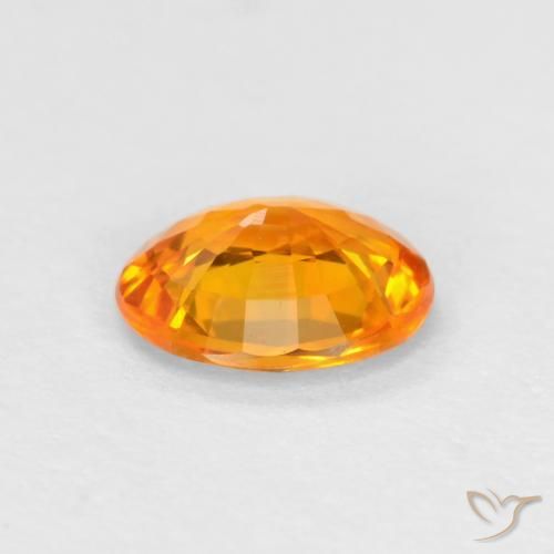 9,17 ctw natürlicher Dunkelorange Saphir, Oval, VVS-VS