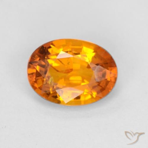 0.70ct Natürlicher hellorange Saphir, Oval, VS