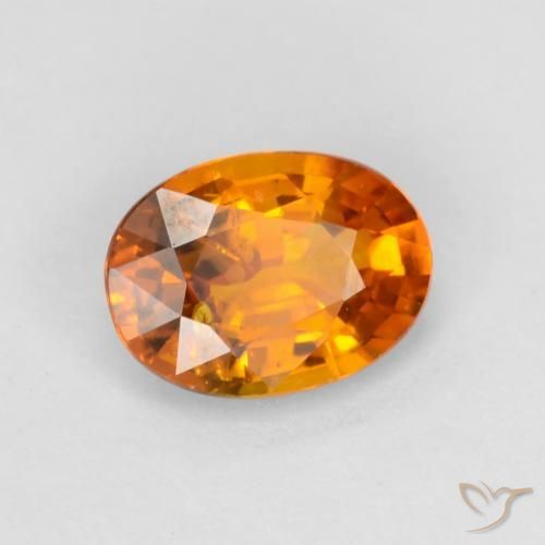 9,17 ctw natürlicher hellorange Saphir, Oval, VS