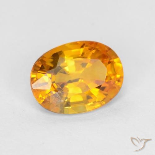 9,17 ctw natürlicher hellorange Saphir, Oval, VS