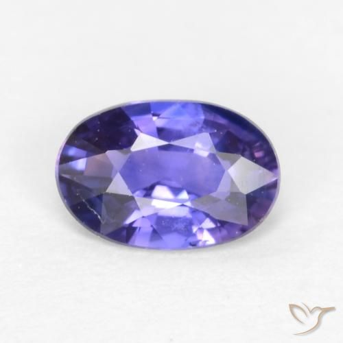0.51ct Natürlicher tieflila Saphir, Oval, VS-SI