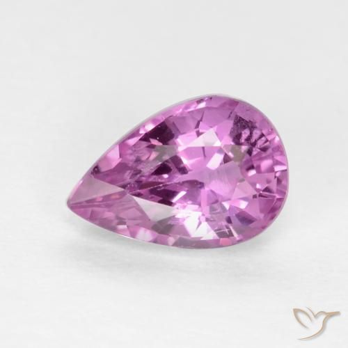 0.60ct Natürlicher Mittel-Helllila Saphir, Birnenform, VS