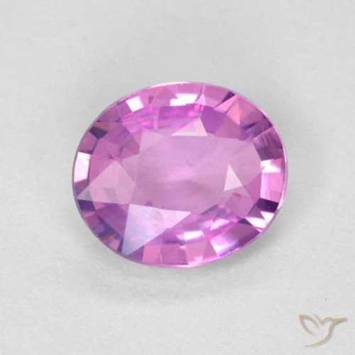 0.49ct Natürlicher Tiefrosa-Lila Saphir, Oval, VVS-VS