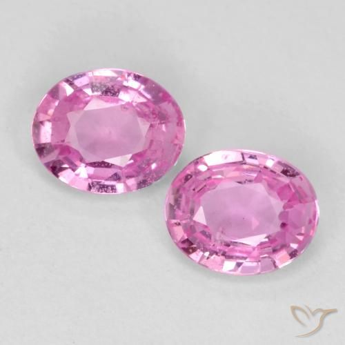 0.70ctw Natürlicher Intensives Rosa Saphir, Oval, VS