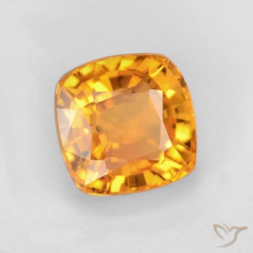 9,17 ctw natürlicher Mittelorange Saphir, Kissen, VS
