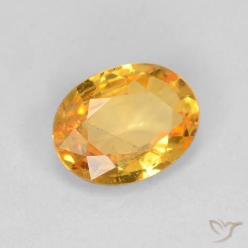 9,17 ctw natürlicher Mittel-Helles Orange-Gold Saphir, Oval, VS