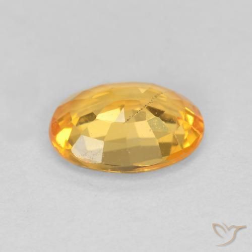 9,17 ctw natürlicher Mittel-Helles Orange-Gold Saphir, Oval, VS