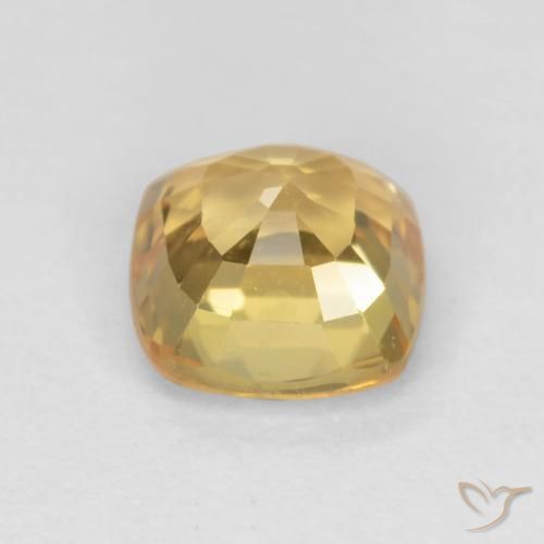 9,17 ctw natürlicher Mittel-Dunkelgold Saphir, Kissen, VS
