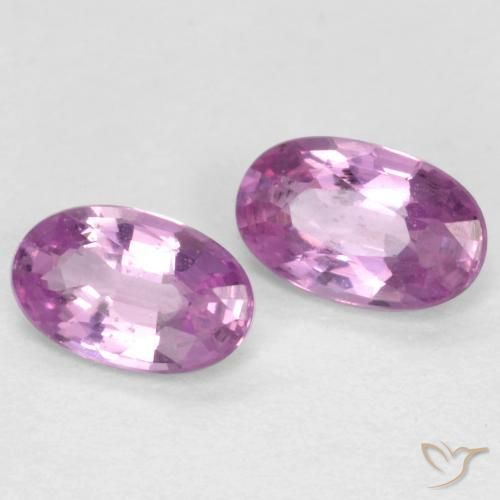 0.59 ct natürliche Rosaig-lila Saphir-Edelsteine, Oval, VS