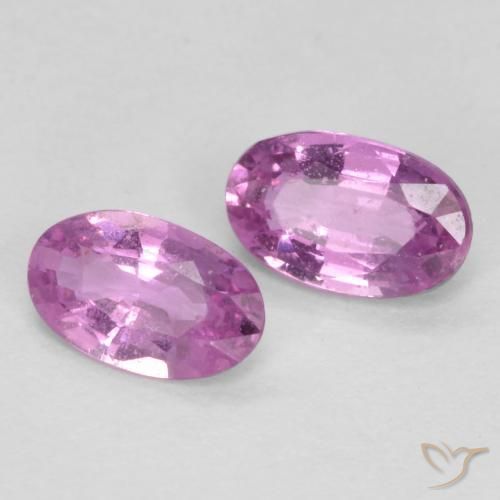 0.53 ct natürliche Mittel-Helllila Saphir-Edelsteine, Oval, VS