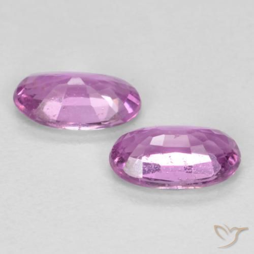 0.53 ct natürliche Mittel-Helllila Saphir-Edelsteine, Oval, VS