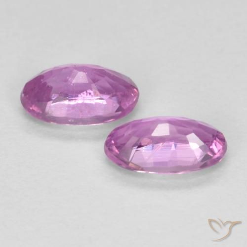 0.60 ct natürliche Mittel-Helllila Saphir-Edelsteine, Oval, VS