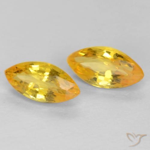 0.48 ct natürliche Helles Gold Saphir-Edelsteine, Marquise, VS