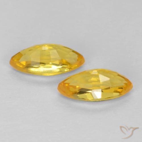 0.48 ct natürliche Helles Gold Saphir-Edelsteine, Marquise, VS