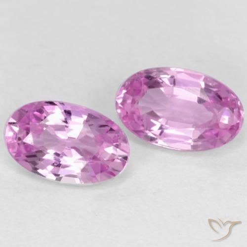 0.59 ct natürliche Rosaig-lila Saphir-Edelsteine, Oval, VS