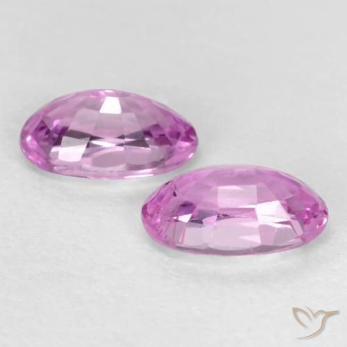 0.59 ct natürliche Rosaig-lila Saphir-Edelsteine, Oval, VS