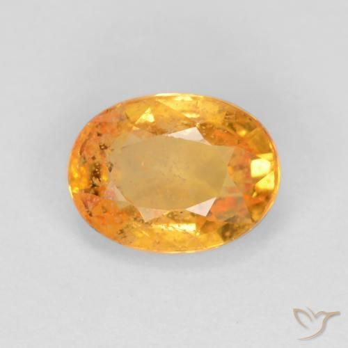 0.78ct Natürlicher Mittelorange Saphir, Oval, SI