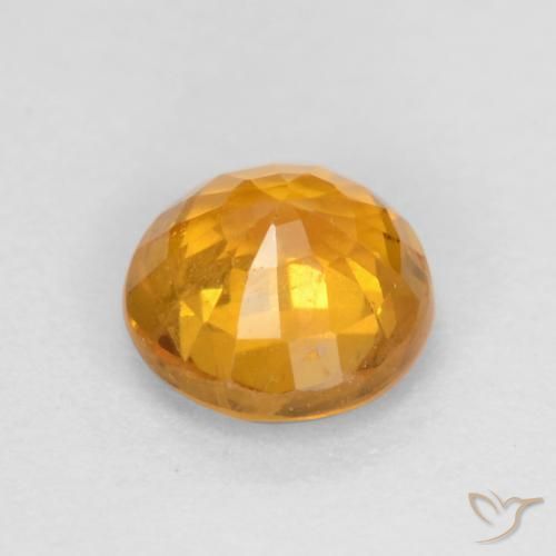 9,17 ctw natürlicher Dunkelorange-Gold Saphir, Runden, VS