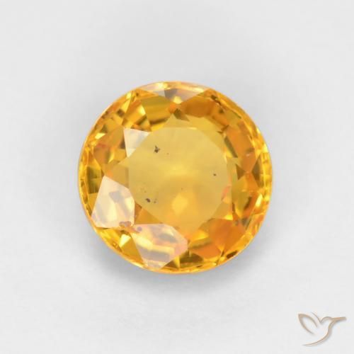 9,17 ctw natürlicher Tiefes Goldorange Saphir, Runden, VS-SI