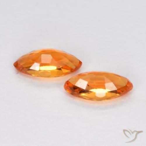 0.37 ct natürliche Mittelorange Saphir-Edelsteine, Marquise, VS