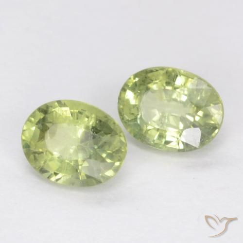 0.56 ct natürliche Warmes Grün Saphir-Edelsteine, Oval, SI