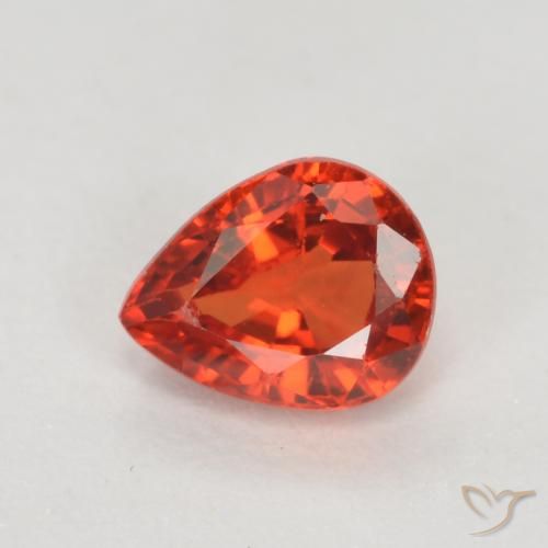 0.39ct Natürlicher Leuchtendes Purpurrot Saphir, Birnenform, VS