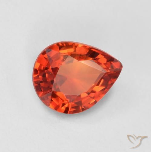 9,17 ctw natürlicher Mittelrot Saphir, Birnenform, VS