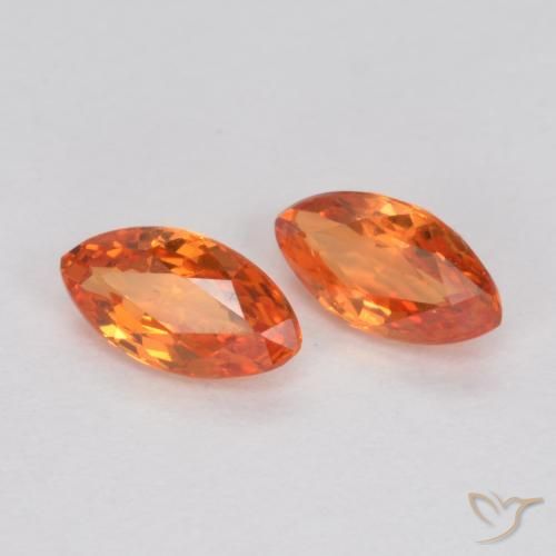 0.40 ct natürliche Feuerorange Saphir-Edelsteine, Marquise, VS
