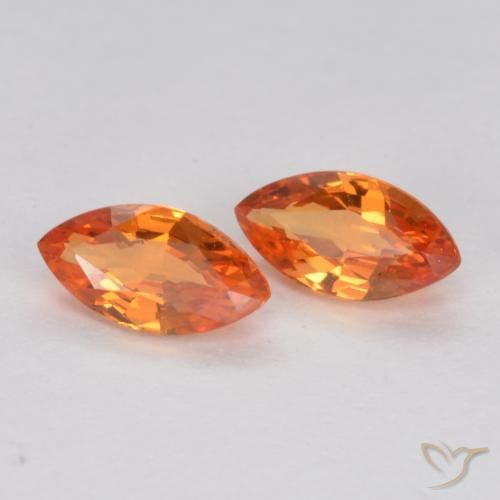 0.39 ct natürliche Mittelorange Saphir-Edelsteine, Marquise, VS