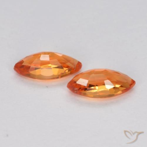 0.39 ct natürliche Mittelorange Saphir-Edelsteine, Marquise, VS