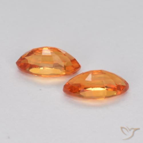 0.42 ct natürliche Feuerorange Saphir-Edelsteine, Marquise, VS