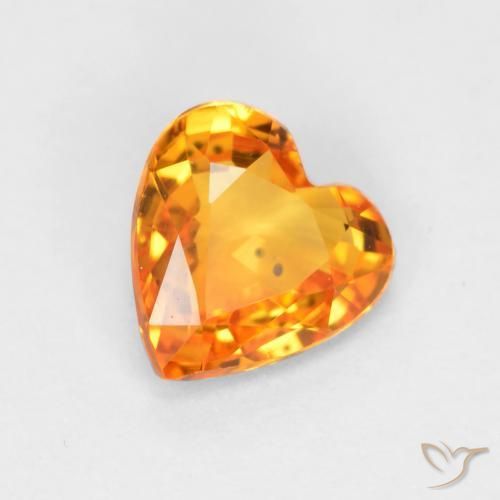 9,17 ctw natürlicher Aprikose Orange Saphir, Herz, VS