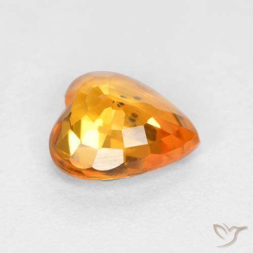 9,17 ctw natürlicher Aprikose Orange Saphir, Herz, VS