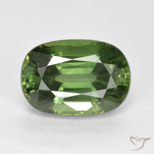 4.44ct Natürlicher Warmes Grün Saphir, Oval, VVS-VS