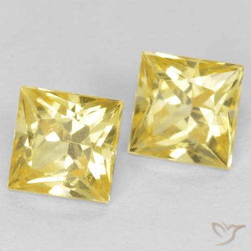 0.68 ct natürliche Toskana Gelb Saphir-Edelsteine, Quadrat, VVS-VS